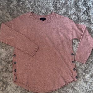 Pink Sweater with Button Detail